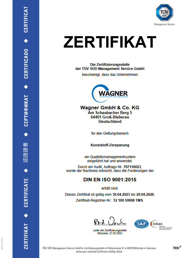 zertifikat iso 9001 2015